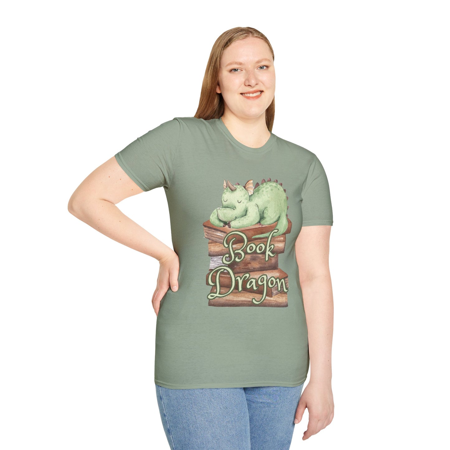 Book Dragon Unisex Softstyle T-Shirt