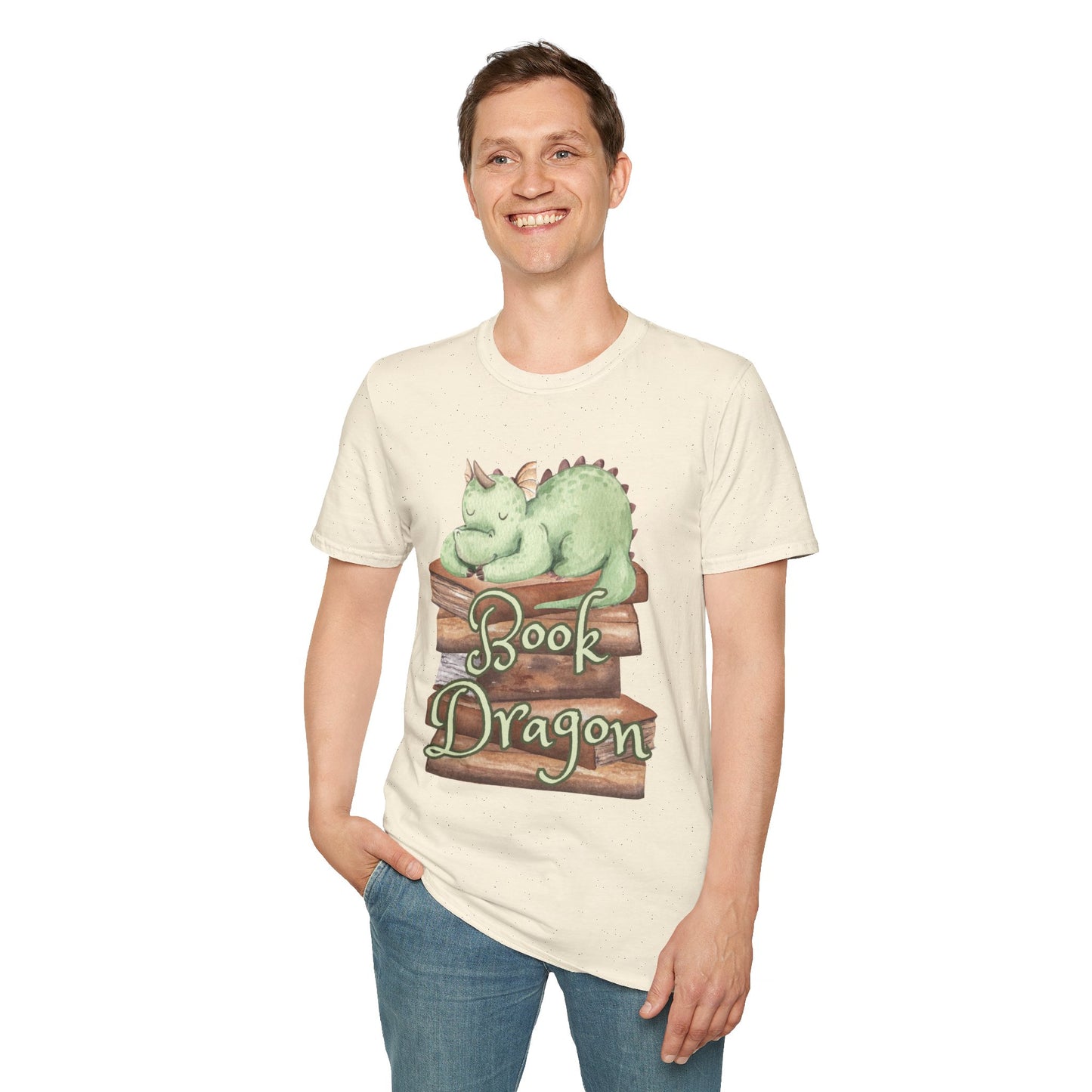 Book Dragon Unisex Softstyle T-Shirt