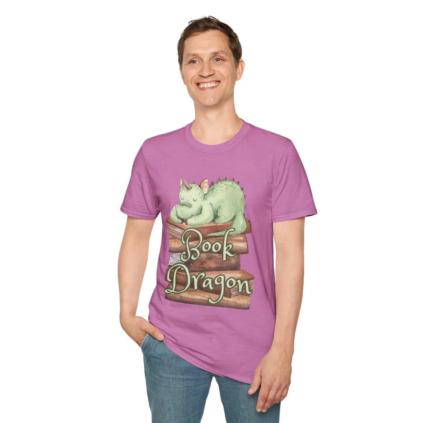 Book Dragon Unisex Softstyle T-Shirt