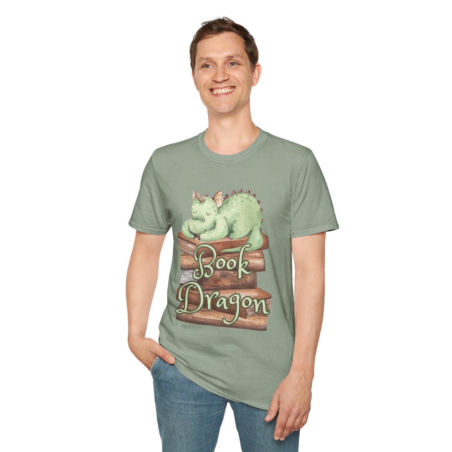 Book Dragon Unisex Softstyle T-Shirt