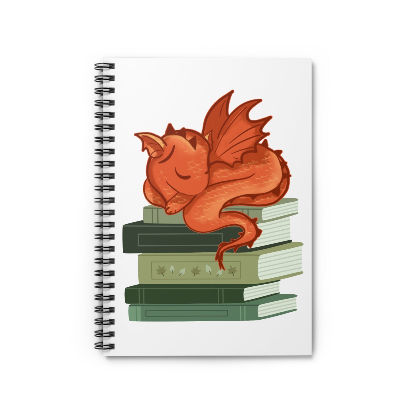 Dragon Hatchling Book Stack Spiral Notebook - Ruled Line