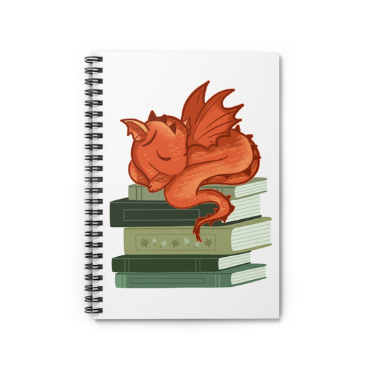Dragon Hatchling Book Stack Spiral Notebook - Ruled Line