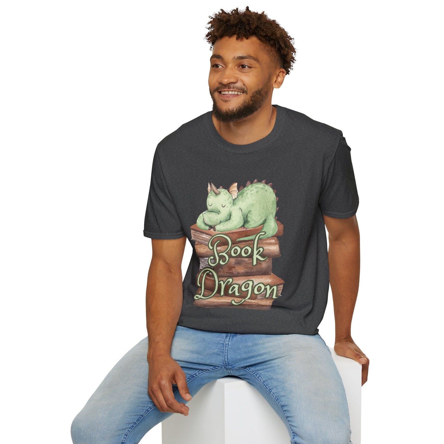 Book Dragon Unisex Softstyle T-Shirt