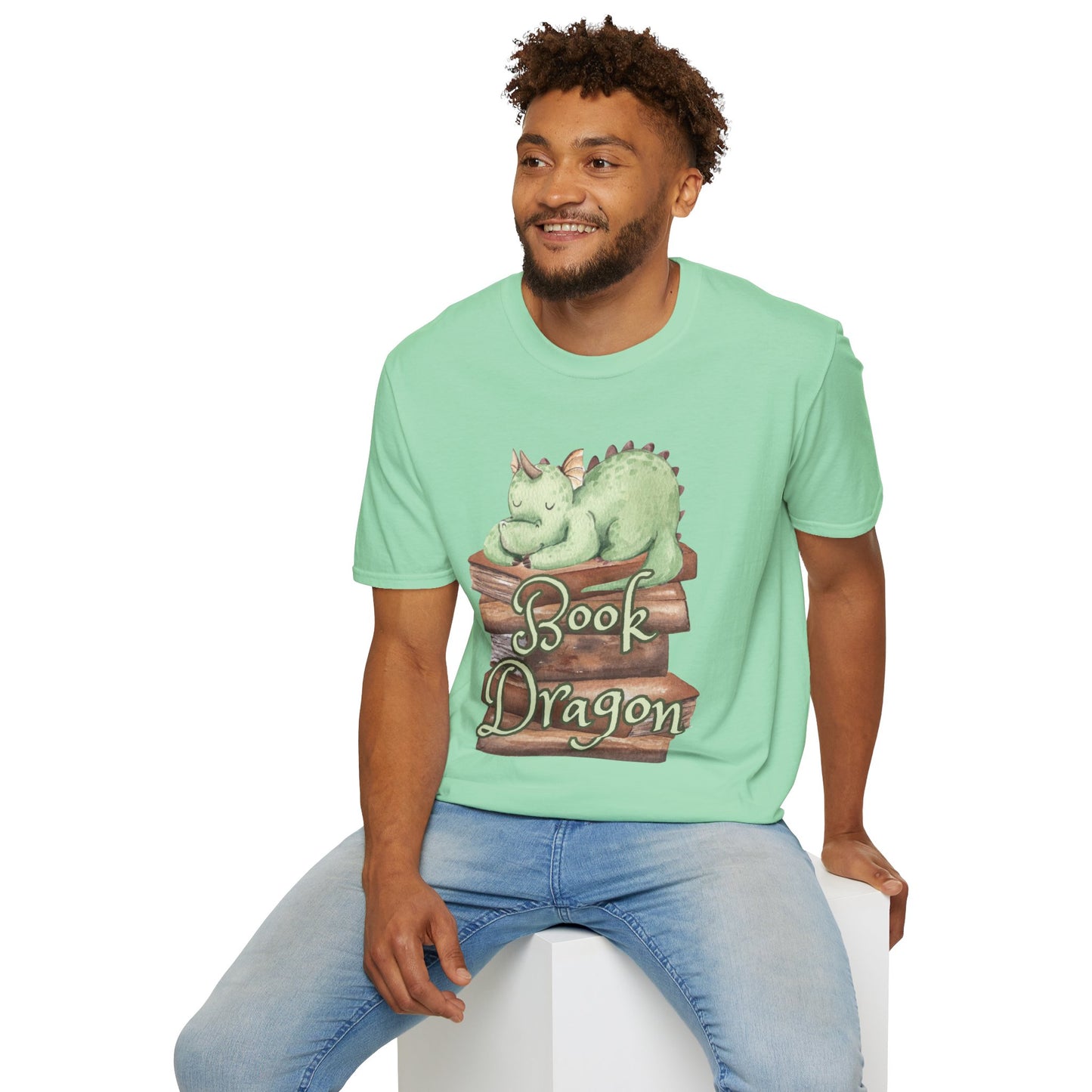 Book Dragon Unisex Softstyle T-Shirt