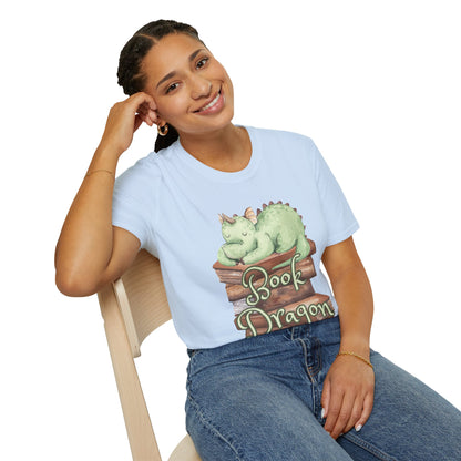 Book Dragon Unisex Softstyle T-Shirt