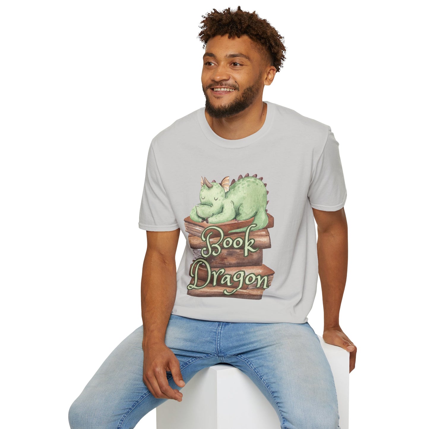 Book Dragon Unisex Softstyle T-Shirt