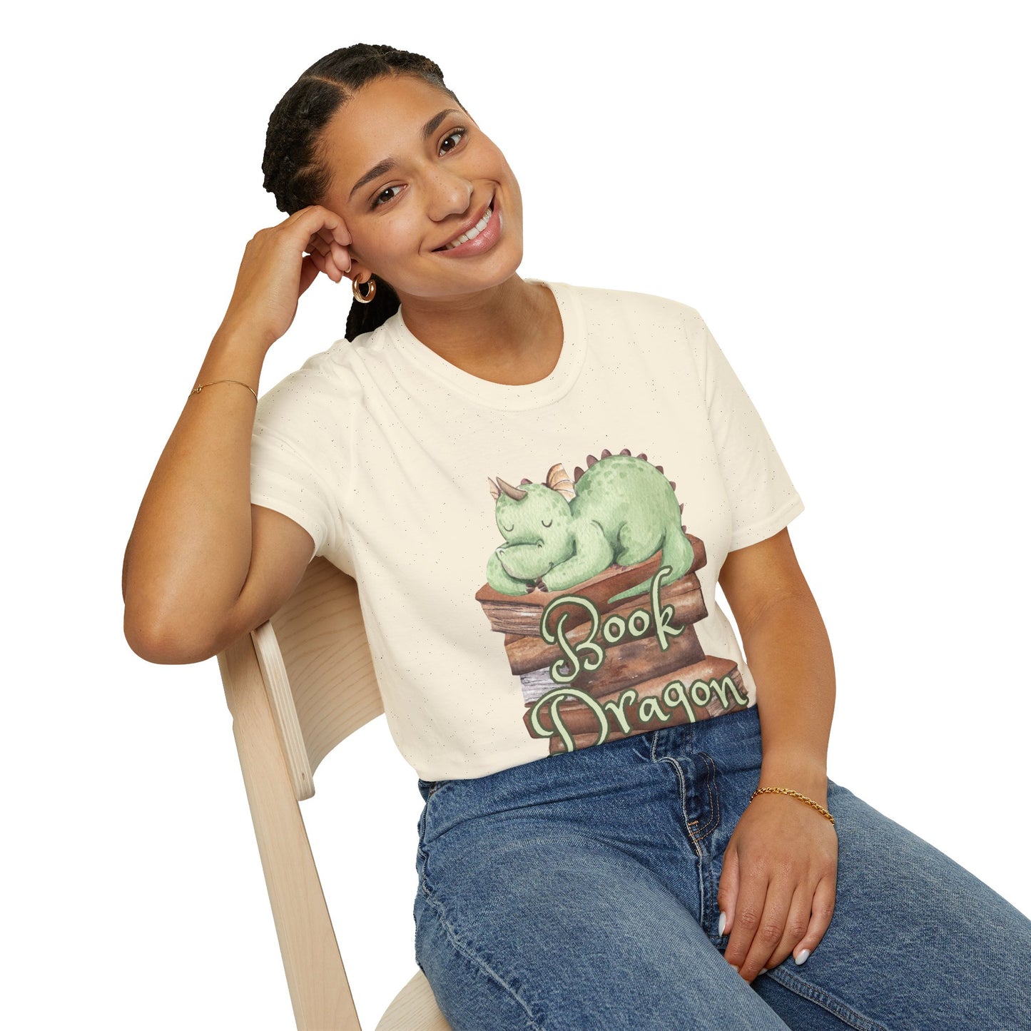 Book Dragon Unisex Softstyle T-Shirt