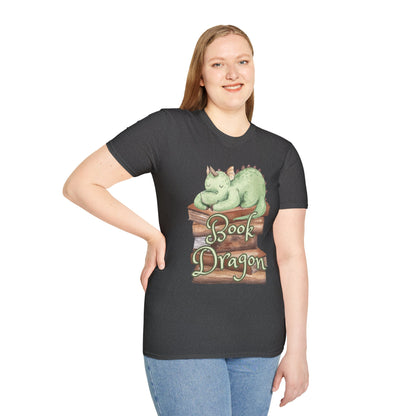 Book Dragon Unisex Softstyle T-Shirt