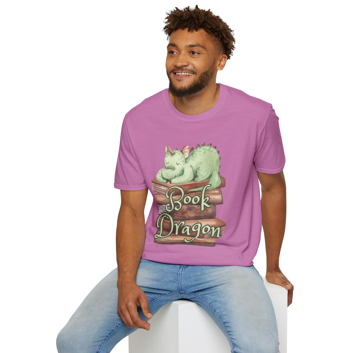 Book Dragon Unisex Softstyle T-Shirt