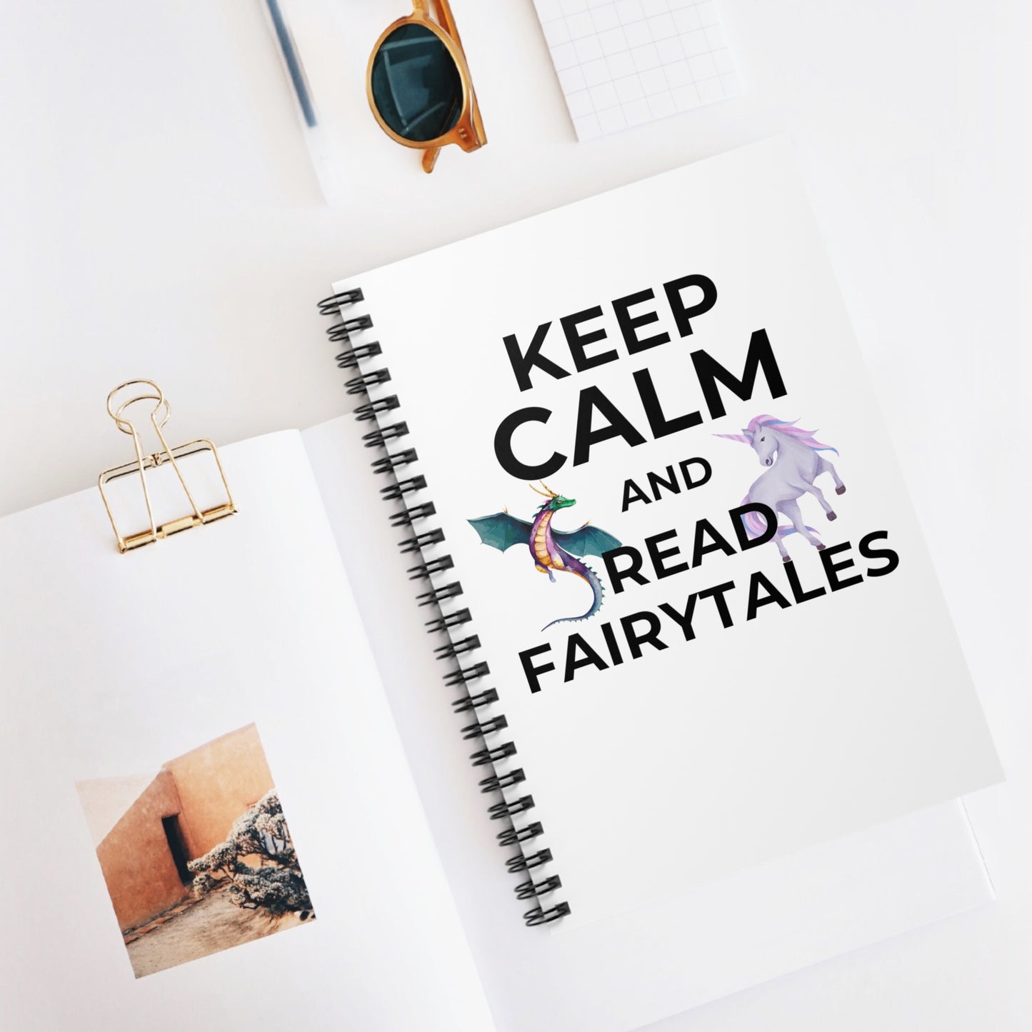 Keep Calm and Read Fairytales Spiral Notebook - Ruled Line