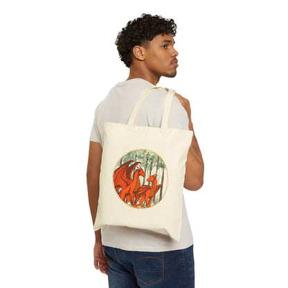 Family of Fire Dragons Tote Bag