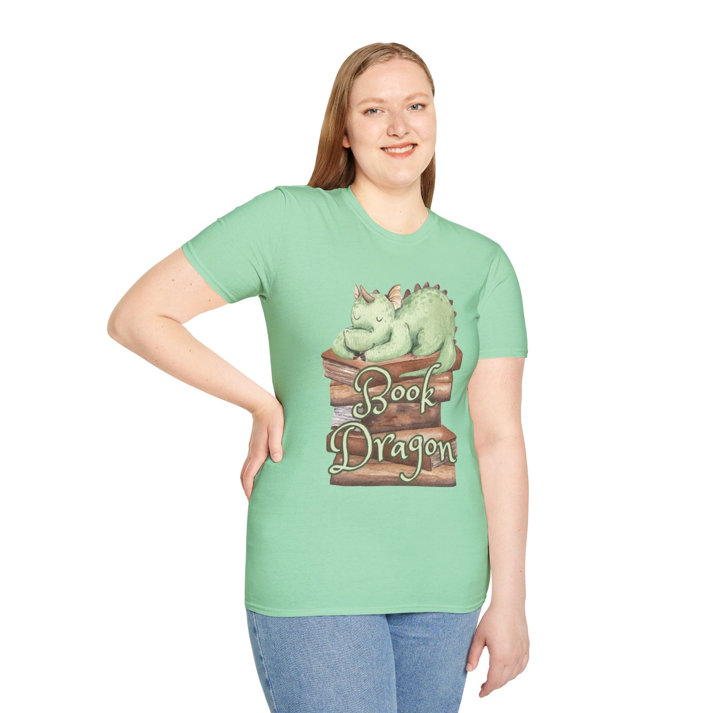 Book Dragon Unisex Softstyle T-Shirt