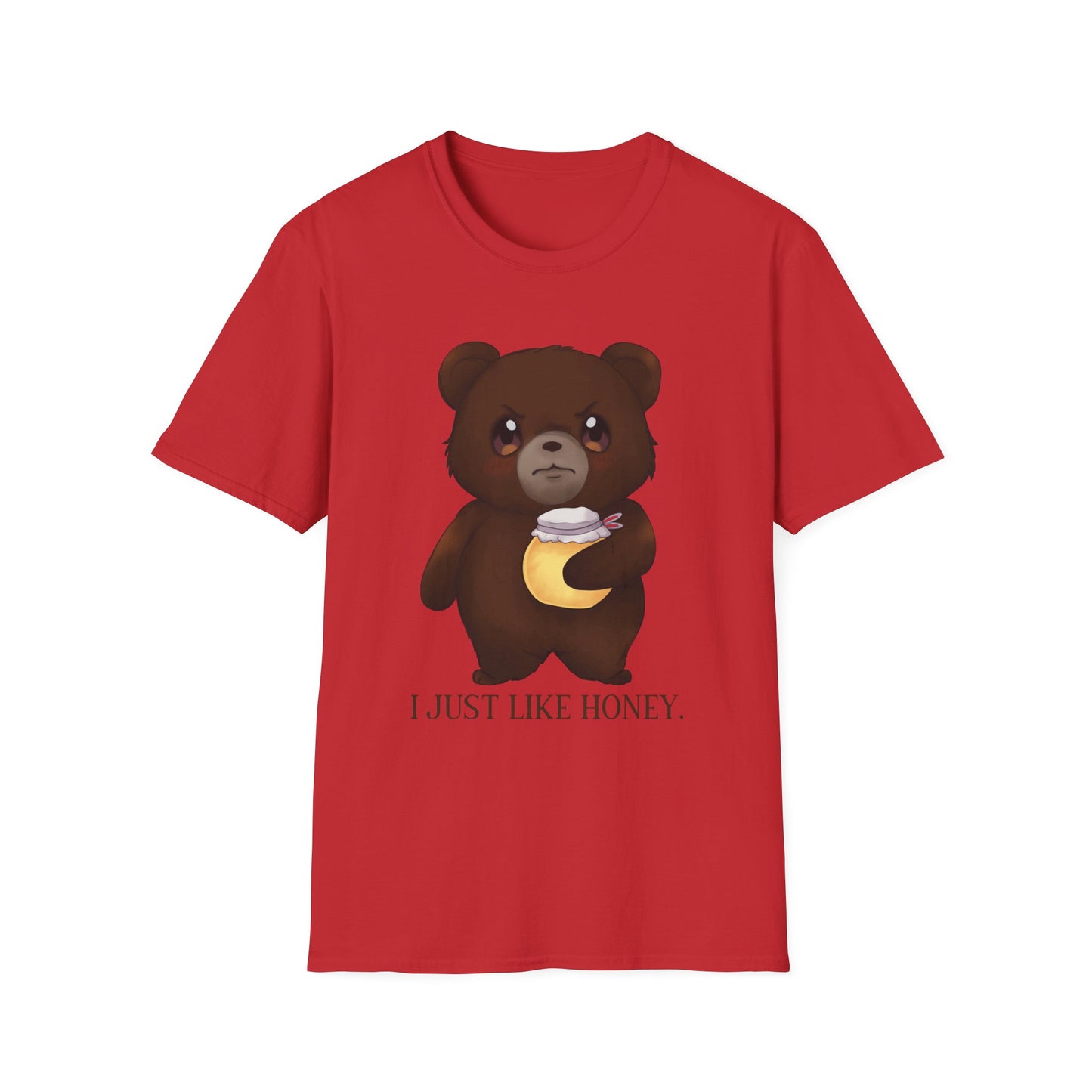 Grumpy Bear "I Just Like Honey" Cute Cartoon Tee