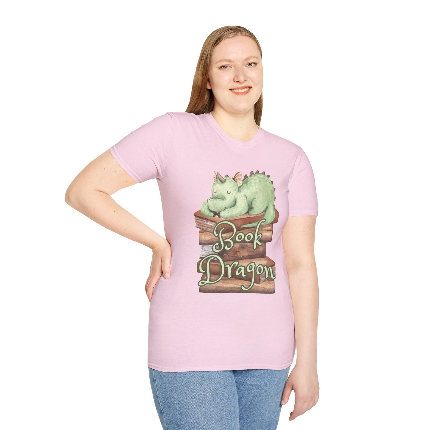 Book Dragon Unisex Softstyle T-Shirt