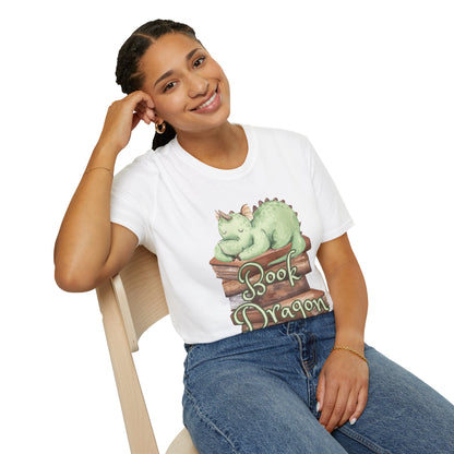 Book Dragon Unisex Softstyle T-Shirt