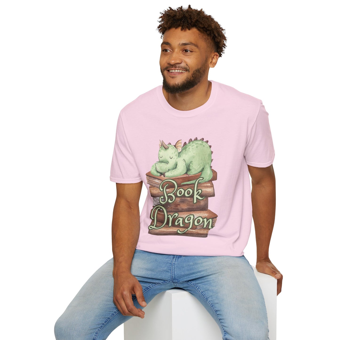 Book Dragon Unisex Softstyle T-Shirt