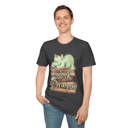 Book Dragon Unisex Softstyle T-Shirt