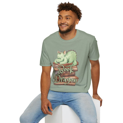 Book Dragon Unisex Softstyle T-Shirt