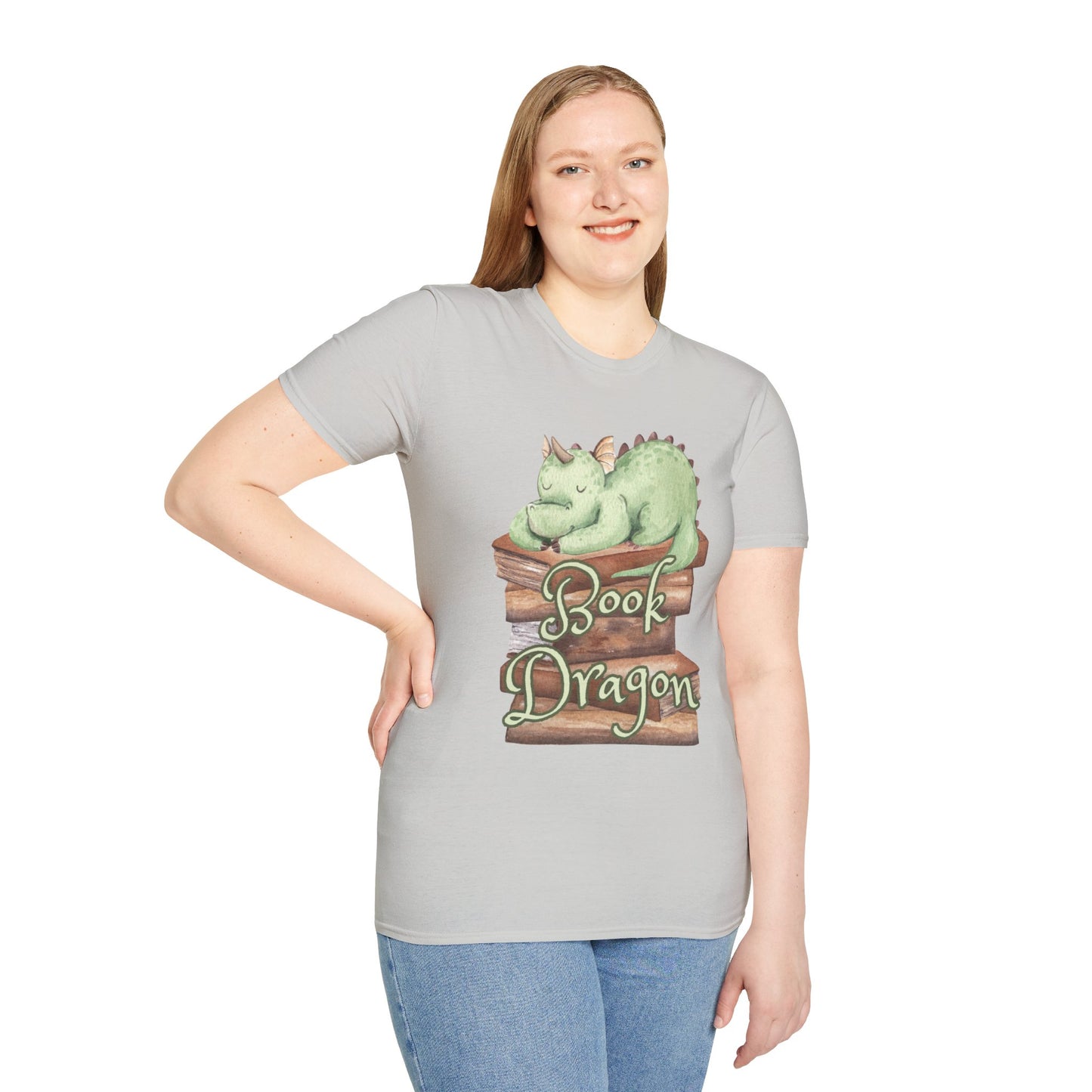 Book Dragon Unisex Softstyle T-Shirt