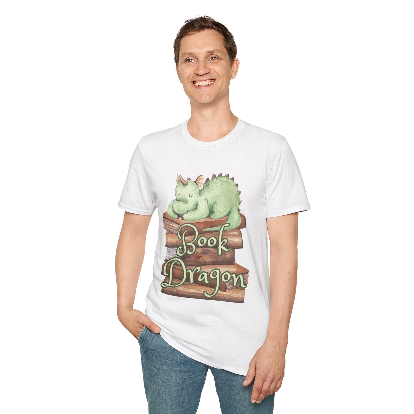 Book Dragon Unisex Softstyle T-Shirt