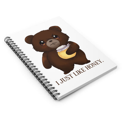 Grumpy Bear "I Just Like Honey" Spiral Notebook