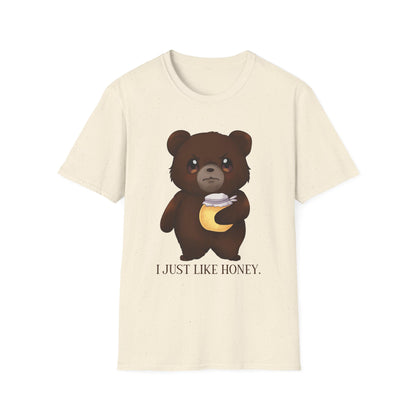 Grumpy Bear "I Just Like Honey" Cute Cartoon Tee