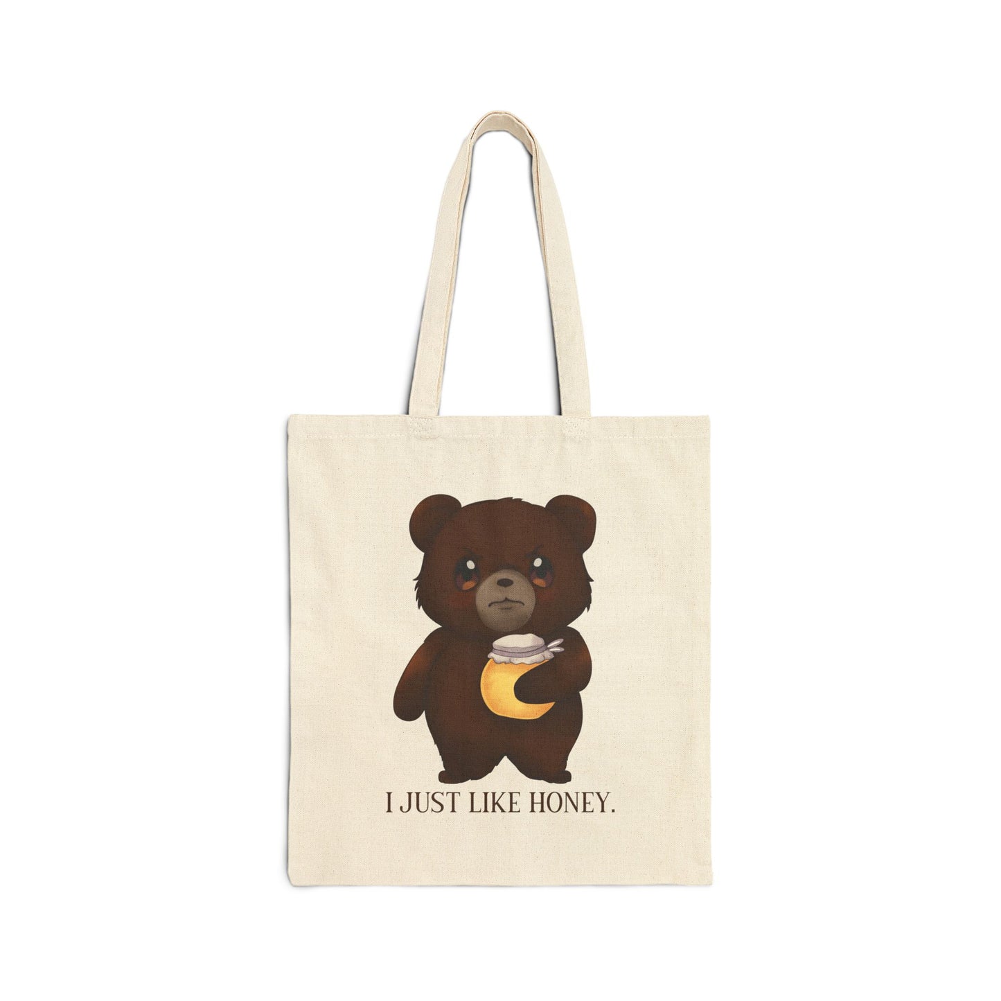 Grumpy Bear "I Just Like Honey" Canvas Tote Bag
