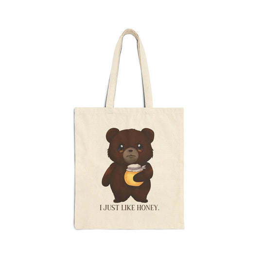 Grumpy Bear "I Just Like Honey" Canvas Tote Bag