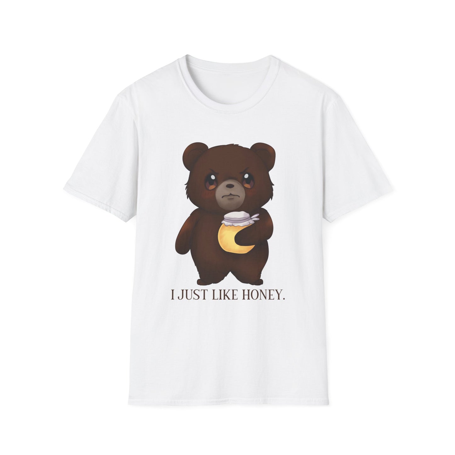 Grumpy Bear "I Just Like Honey" Cute Cartoon Tee