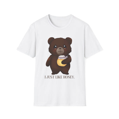 Grumpy Bear "I Just Like Honey" Cute Cartoon Tee