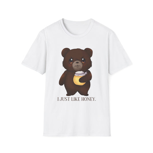 Grumpy Bear "I Just Like Honey" Cute Cartoon Tee