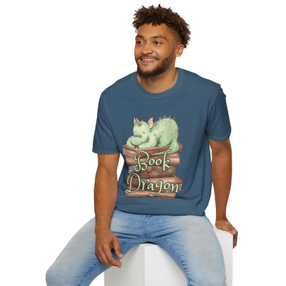 Book Dragon Unisex Softstyle T-Shirt