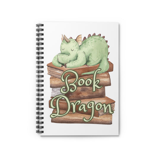 Book Dragon Spiral Notebook - Ruled Line