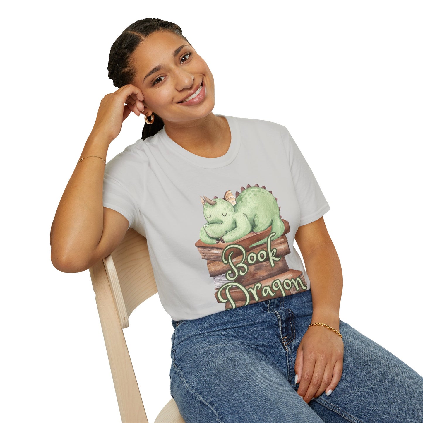 Book Dragon Unisex Softstyle T-Shirt