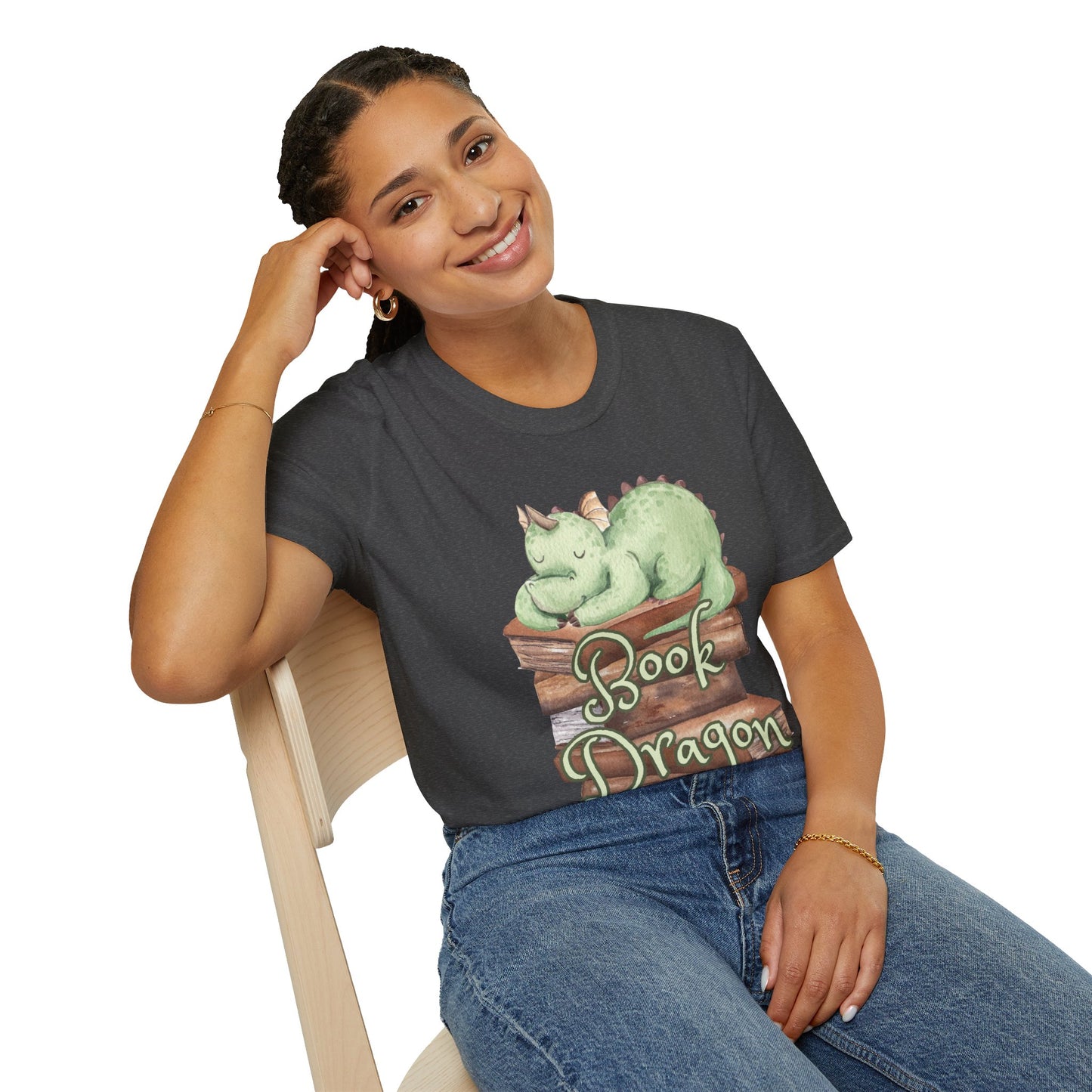 Book Dragon Unisex Softstyle T-Shirt