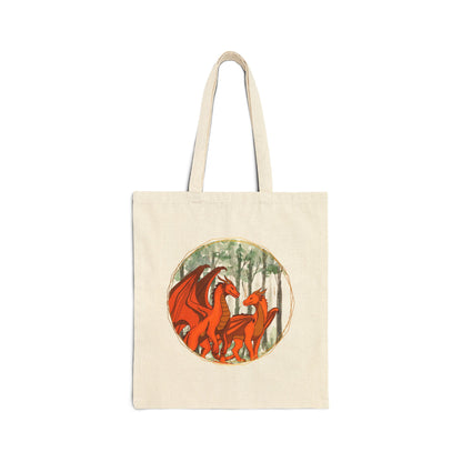 Family of Fire Dragons Tote Bag