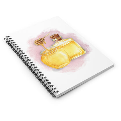 Honey Jar Spiral Notebook — Cute Kitchen-Inspired Ruled Notebook